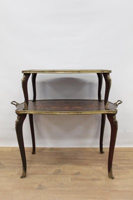 Lot 1485 - 19th century mahogany and inlaid two-tier table étagère