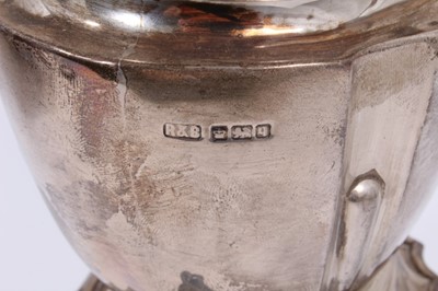 Lot 244 - Silver spirit kettle on stand