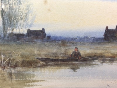 Lot 134 - Robert Winter Fraser (1848-1906) pair of watercolours, At Soham, and another