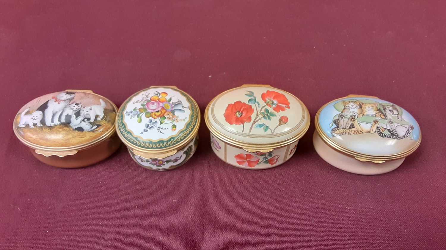 Lot 1138 - Eight Halcyon Days enamel trinket boxes and