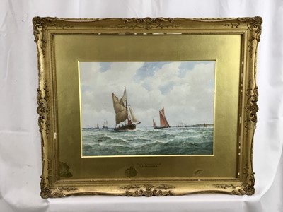 Lot 281 - George Stanfield Walters (1838-1924) watercolour - On the Thames off Leigh