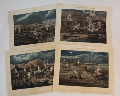 Lot 977 - Henry Alken, set of four early 19th century hand coloured stipple engravings