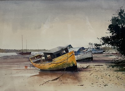 Lot 1172 - R. M. Bolton, late 20th century, group of six watercolours - views on the Blackwater, Crouch and surrounding areas, signed and dated '79-80, mounted, various sizes