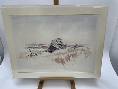 Lot 1172 - R. M. Bolton, late 20th century, group of six watercolours - views on the Blackwater, Crouch and surrounding areas, signed and dated '79-80, mounted, various sizes