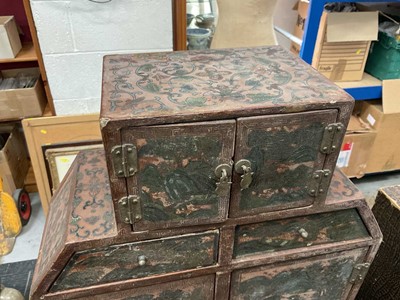 Lot 140 - Antique Japanese lacquered table cabinet