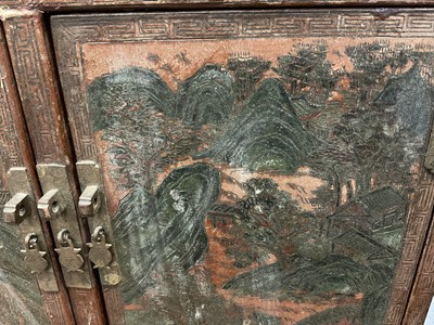 Lot 140 - Antique Japanese lacquered table cabinet