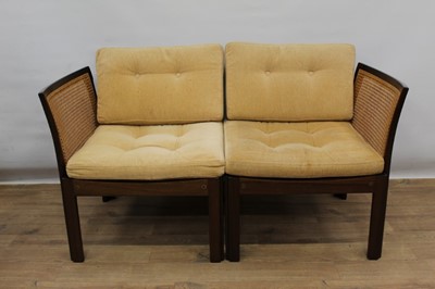 Lot 1516 - Danish teak Silkeborg 'Plexus' lounge suite designed by Illum Wikkelso