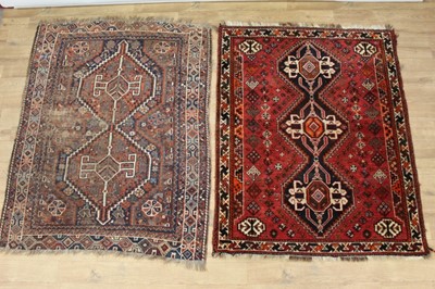 Lot 1531 - Small Persian rug, together with another