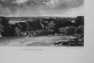 Lot 25 - John Constable (1776-1837) two mezzotints - The Glebe Farm and A Summerland, 21cm x 30cm, mounted