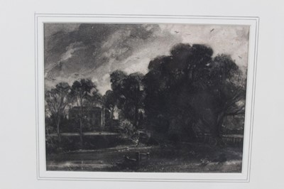 Lot 1125 - John Constable (1776-1837) mezzotint - House of Mr Golding Constable, 13.5cm x 18cm, in glazed frame