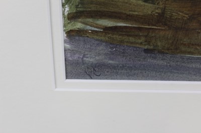 Lot 75 - *Peter Godfrey Coker (1926-2004) watercolour - Cliffs at Quiberville, initialled, 17cm x 27cm, in glazed frame