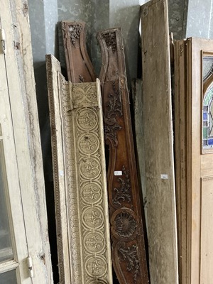 Lot 364 - Lot 364 - group of Continental wooden mouldings, overmantel etc