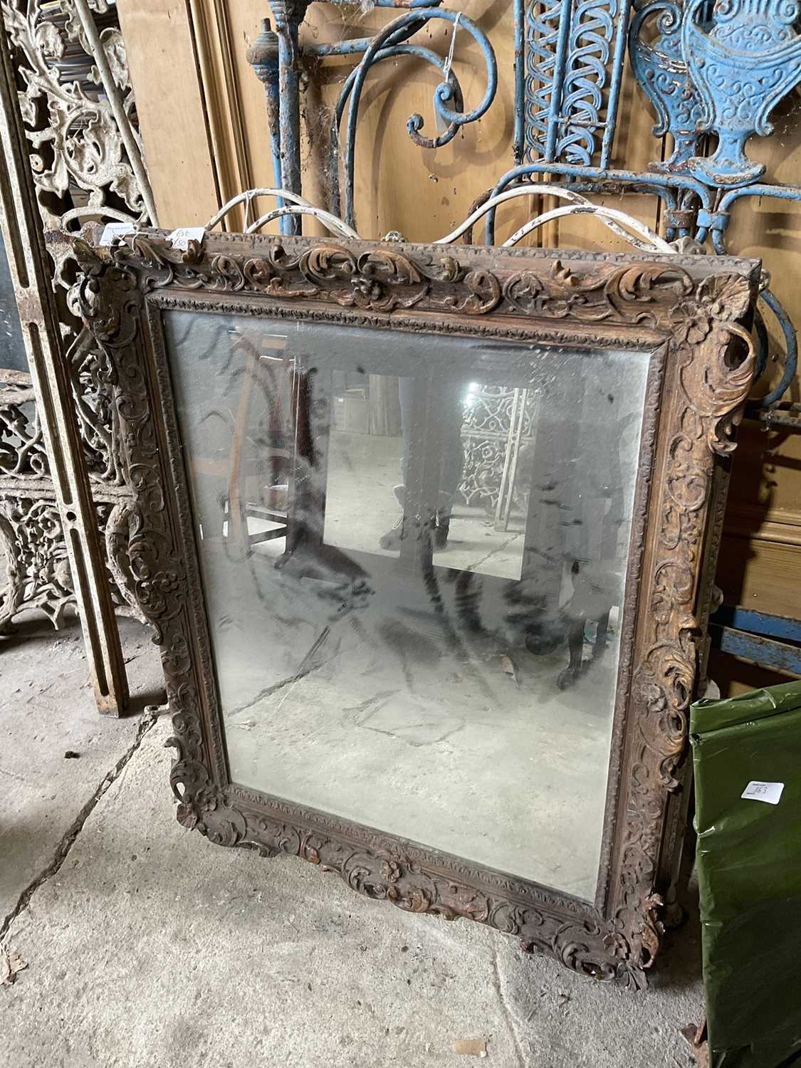 Lot 363 - Early 18th century carved frame, now as a mirror