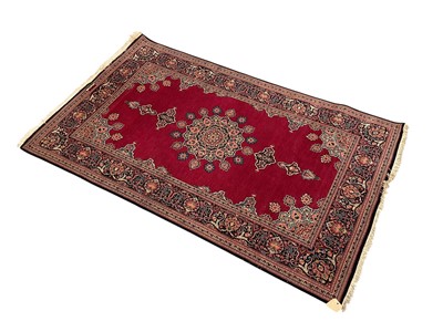 Lot 1484 - Pakistani part silk rug