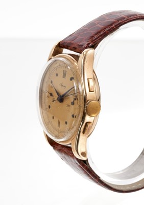 Lot 655 - Gentleman's Asprey gold chronograph wristwatch in original box