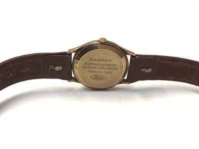 Lot 12 - Garrard 9ct gold cased quartz wristwatch