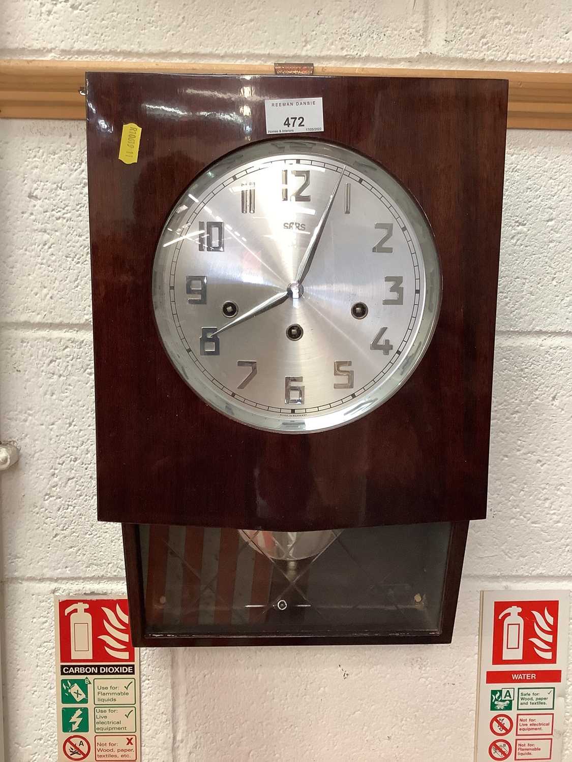 Lot 472 - German Sars regulator wall clock