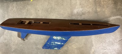 Lot 173 - Two pond yacht hulls, together with two boxes of mixed toys