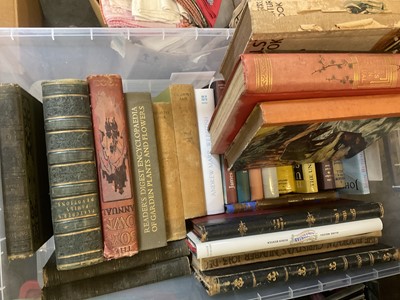 Lot 185 - Five boxes of books to include Betjeman, gardening, some East Anglian etc