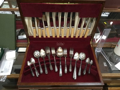 Lot 474 - Silver plated canteen of cutlery