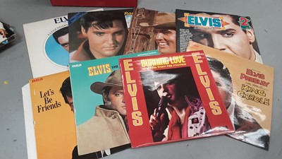 Lot 476 - Lot of Elvis records and other Elvis collectables