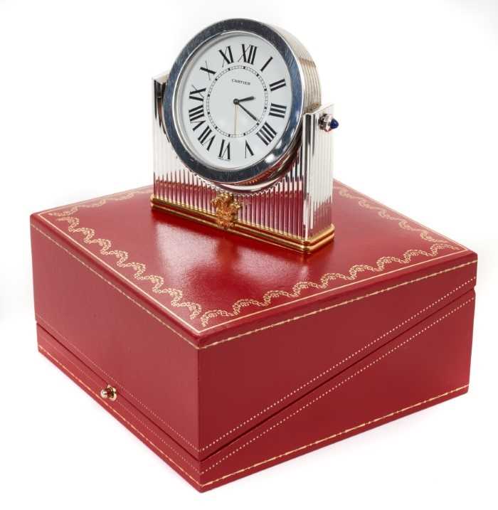 Lot 6 - H.R.H.Prince Charles The Prince of Wales presentation clock by Cartier