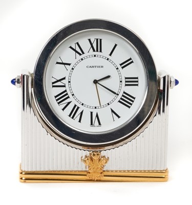 Lot 6 - H.R.H.Prince Charles The Prince of Wales presentation clock by Cartier