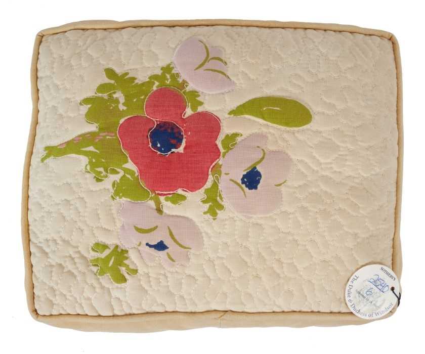 Lot 7 - The Duke & Duchess of Windsor cushion from Christies Sale