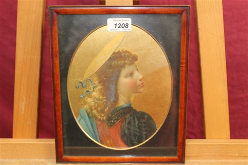 Lot 1208 - 19th century Italian School oil and gold paint...