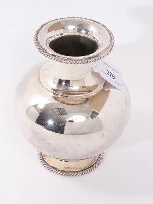 Lot 376 - 20th century German silver vase.