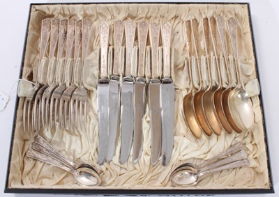 Lot 378 - Silver dessert cutlery by James Dixon & Sons