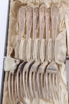 Lot 378 - Silver dessert cutlery by James Dixon & Sons