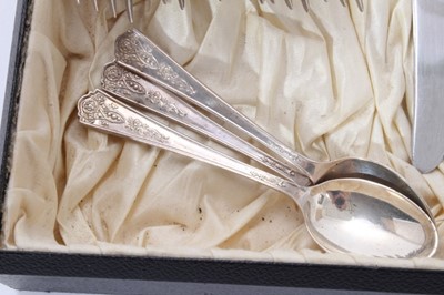 Lot 378 - Silver dessert cutlery by James Dixon & Sons