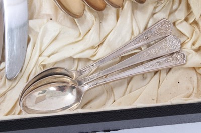 Lot 378 - Silver dessert cutlery by James Dixon & Sons