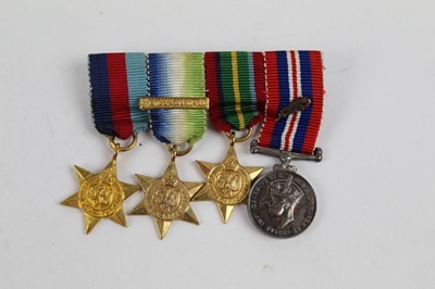 Lot 823 - Interesting Second World War Royal Navy Volunteer Reserve medal comprising 1939 - 1945 Star, Atlantic Star with France and Germany clasp, Pacific Star and War medal with M.I.D.