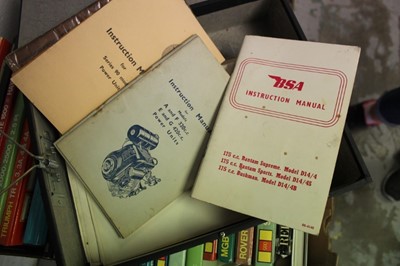 Lot 2032 - Five boxes of various classic car workshop manuals to include Haynes manuals and others (5 boxes)