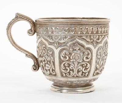 Lot 303 - Late 19th century Kutch  Indian silver cup