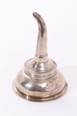 Lot 302 - George III silver wine funnel by Peter, Ann & William Bateman, London 1801