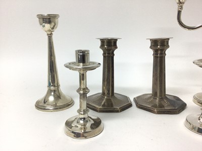 Lot 214 - Group of six silver candlesticks