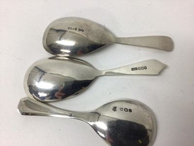 Lot 208 - Three silver caddy spoons