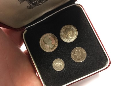 Lot 401 - G.B. - Silver four coin maundy set Elizabeth II 1969 AU (N.B. Cased)