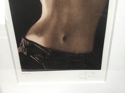 Lot 42 - Willi Kissmer (b. 1951) signed limited edition etching, female torso, no. 50 / 50, mounted in glazed frame, 27 x 54cm, together with another similar no. 165 / 250, 24 x 35cm (2)