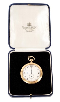 Lot 641 - Early 20th century 18ct gold pocket watch in fitted case