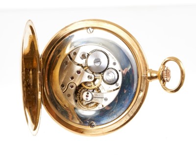 Lot 641 - Early 20th century 18ct gold pocket watch in fitted case