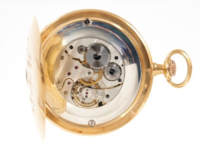 Lot 641 - Early 20th century 18ct gold pocket watch in fitted case