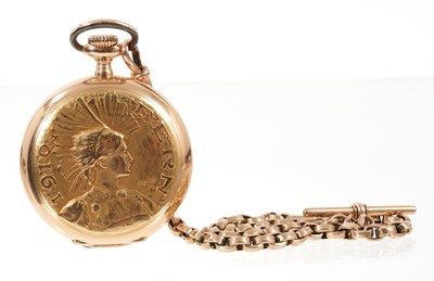 Lot 640 - Edwardian 18ct gold Omega pocket watch Provenance: won by the vendors late Great Grandfather in a shooting competition