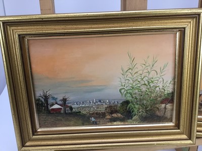 Lot 85 - Harold Day oil on board - Australian landscape, together with two others by the same hand each signed and titled verso, 15 x 23cm, glazed frames