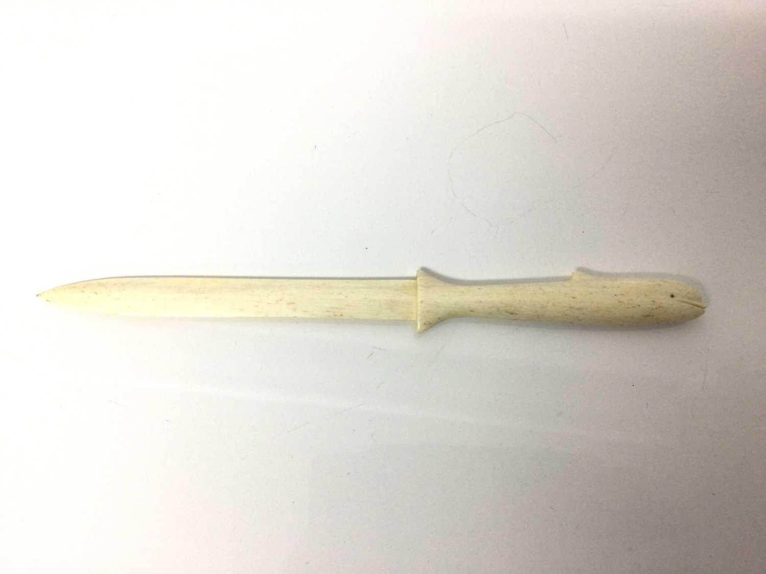 Lot 5 - Antique marine ivory paper knife