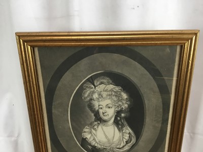 Lot 119 - Late 18th century black and white mezzotint - 'Marie Antoinette Queen of France and Navarre', pub. Robert Sayer London 11 Nov 1793, 25cm x 35cm in glazed frame