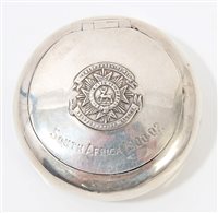 Lot 529 - Boer War Interest: Edwardian silver tobacco...